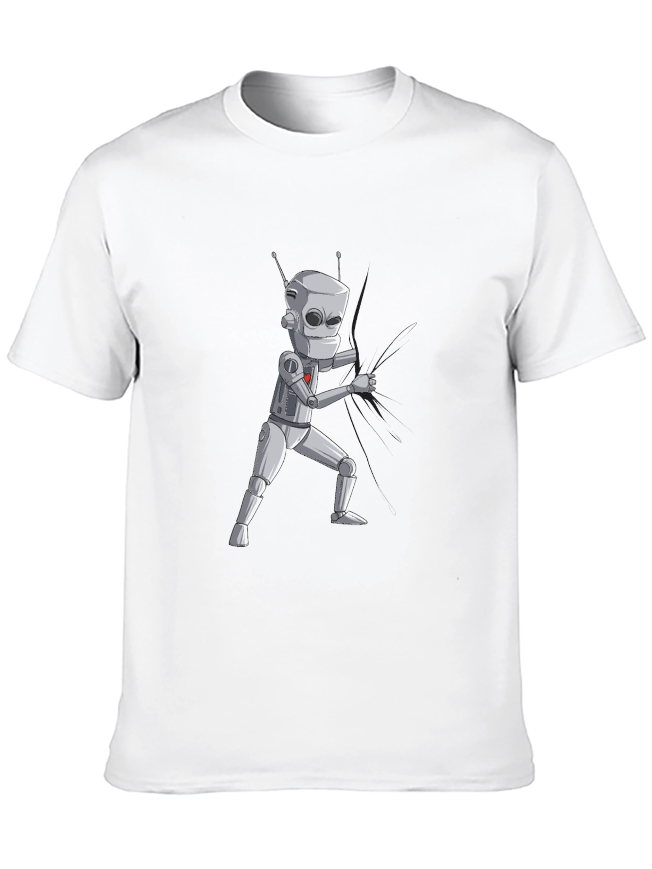 Robot Graphic Print T-Shirt