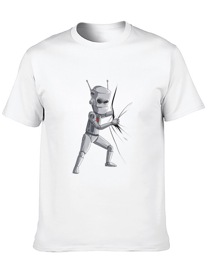 Robot Graphic Print T-Shirt