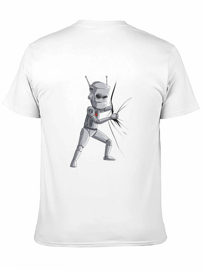 Robot Graphic Print T-Shirt
