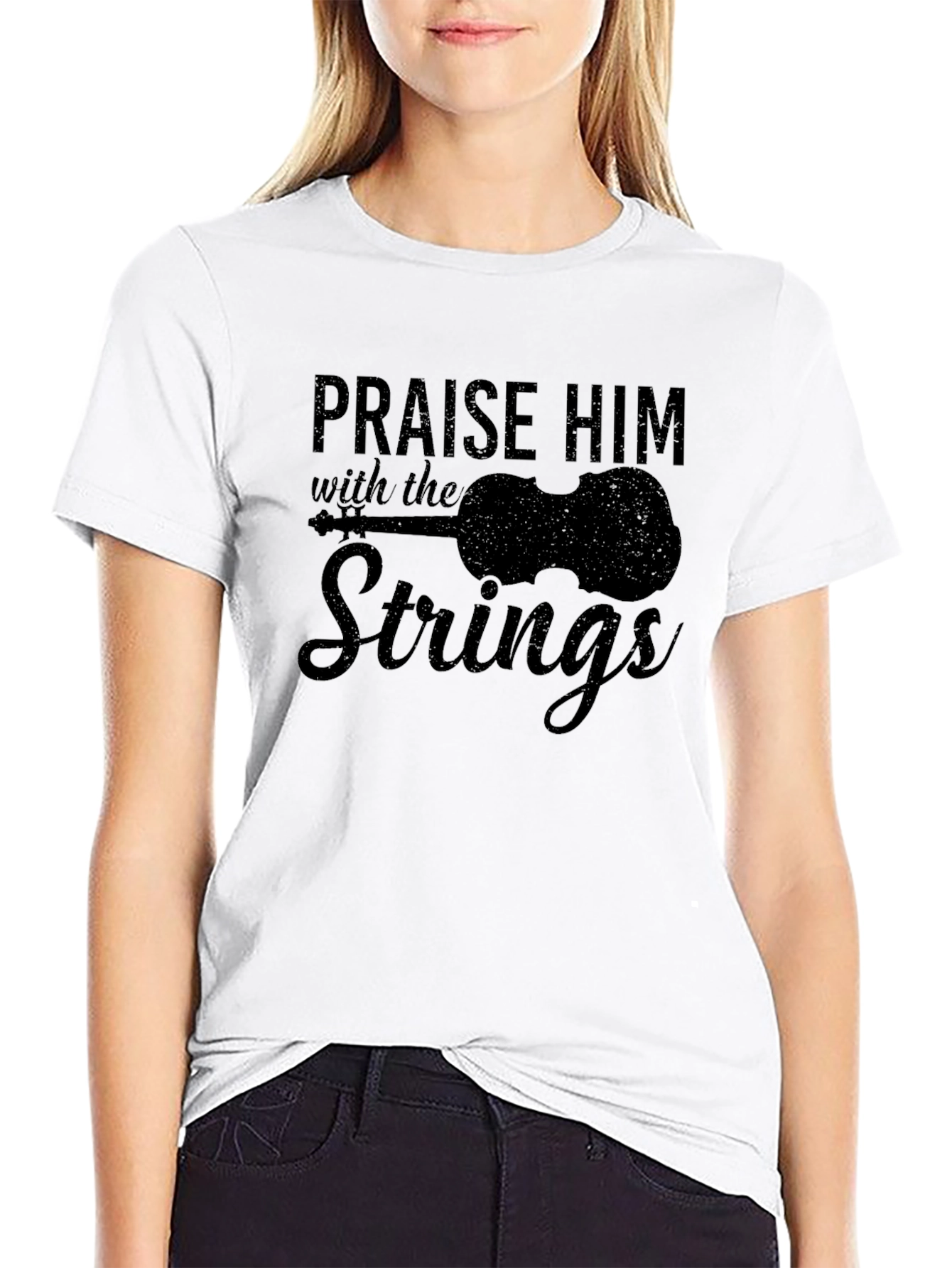 Praise Him with the Strings Graphic T-Shirt
