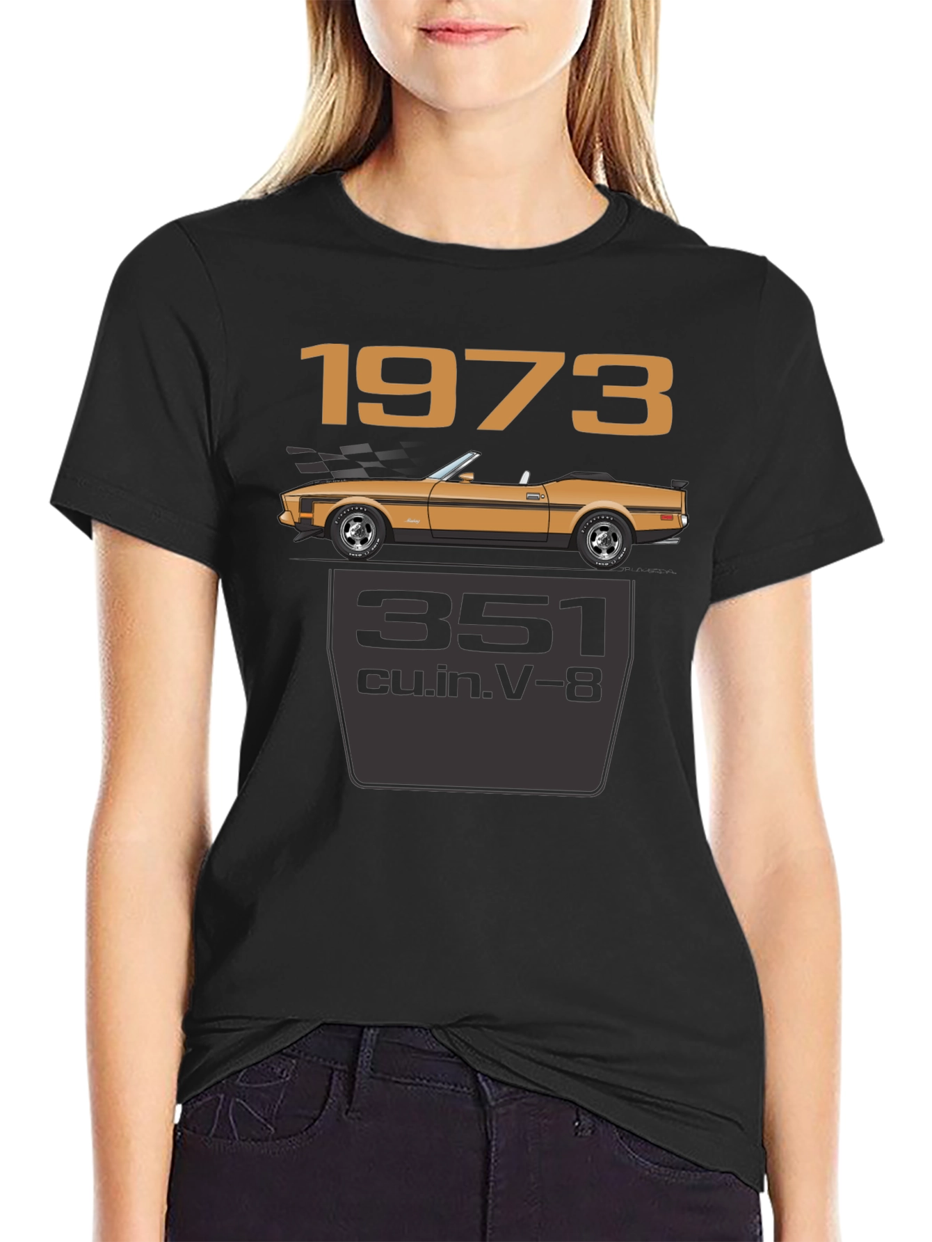 1973 Ford Mustang 351 V8 T-Shirt