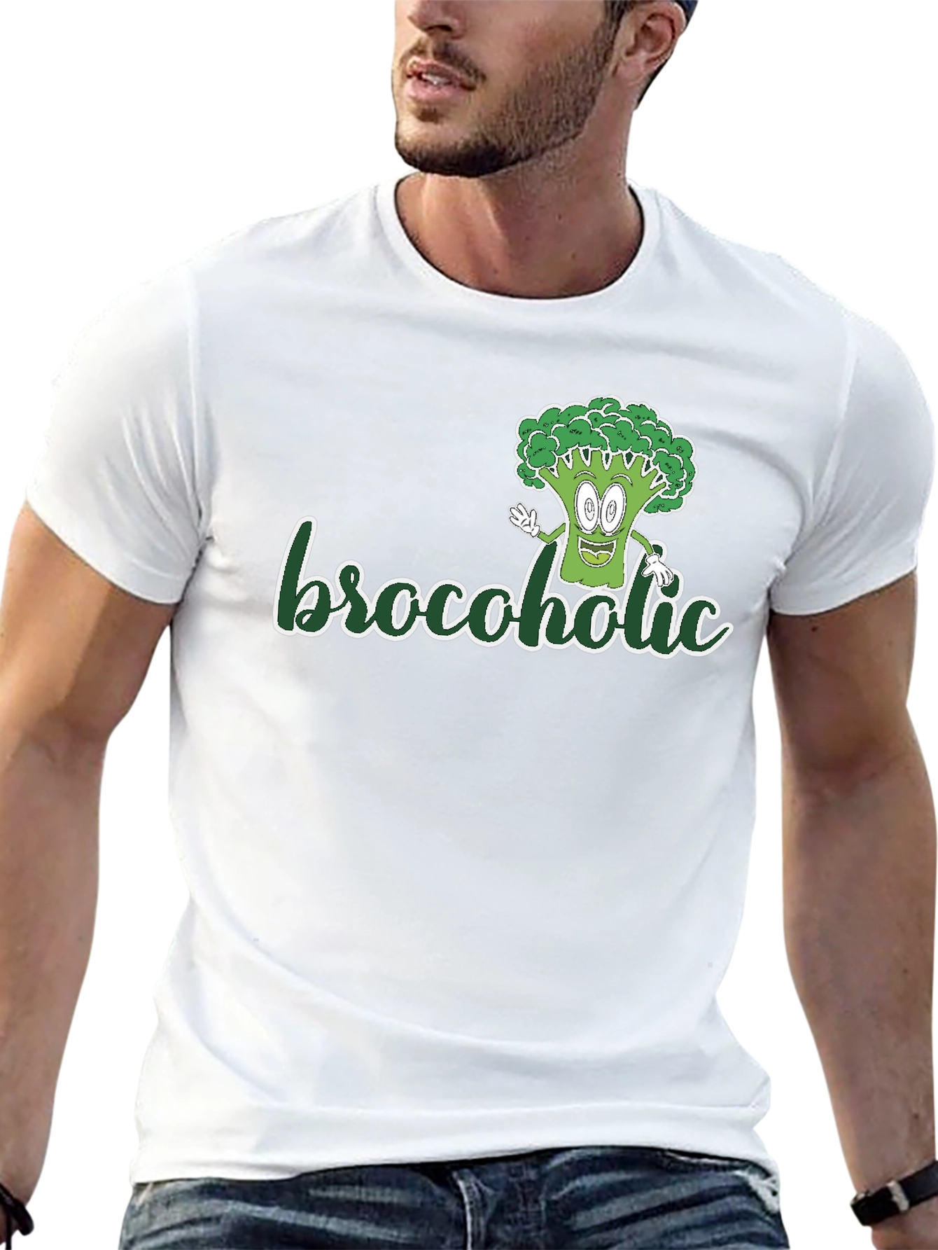 Brocoholic T-Shirt: Fun Broccoli Graphic Tee