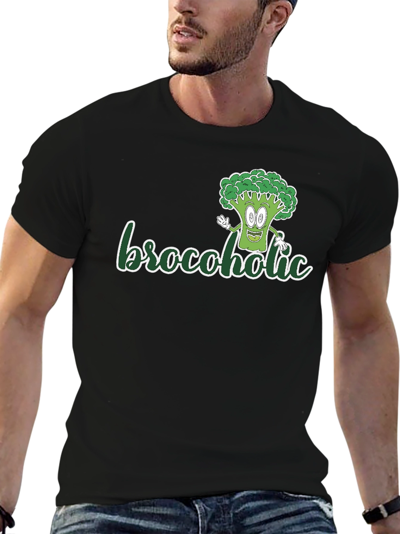 Brocoholic T-Shirt: Fun Broccoli Graphic Tee