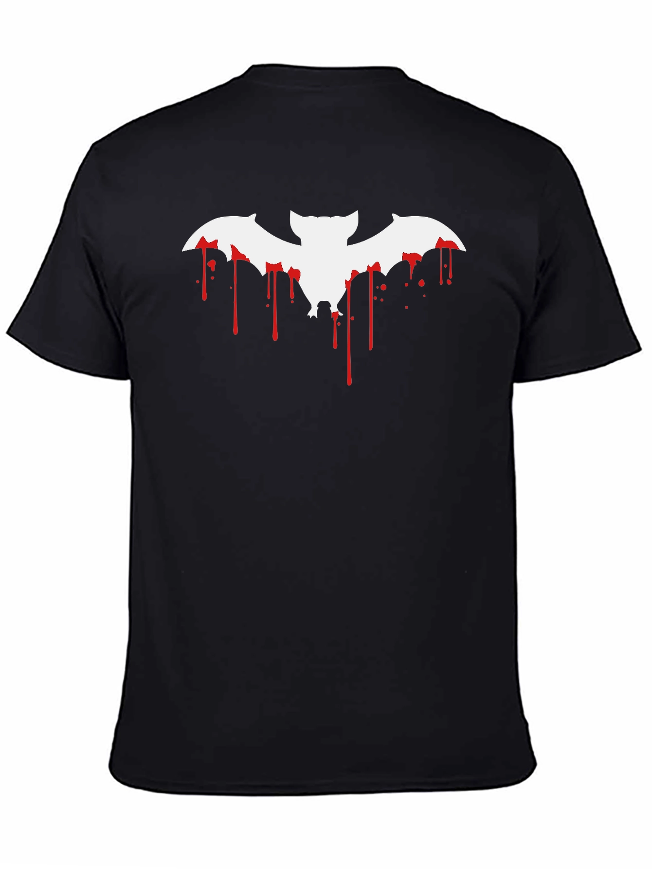 Halloween Blood Drip Bat Graphic T-Shirt