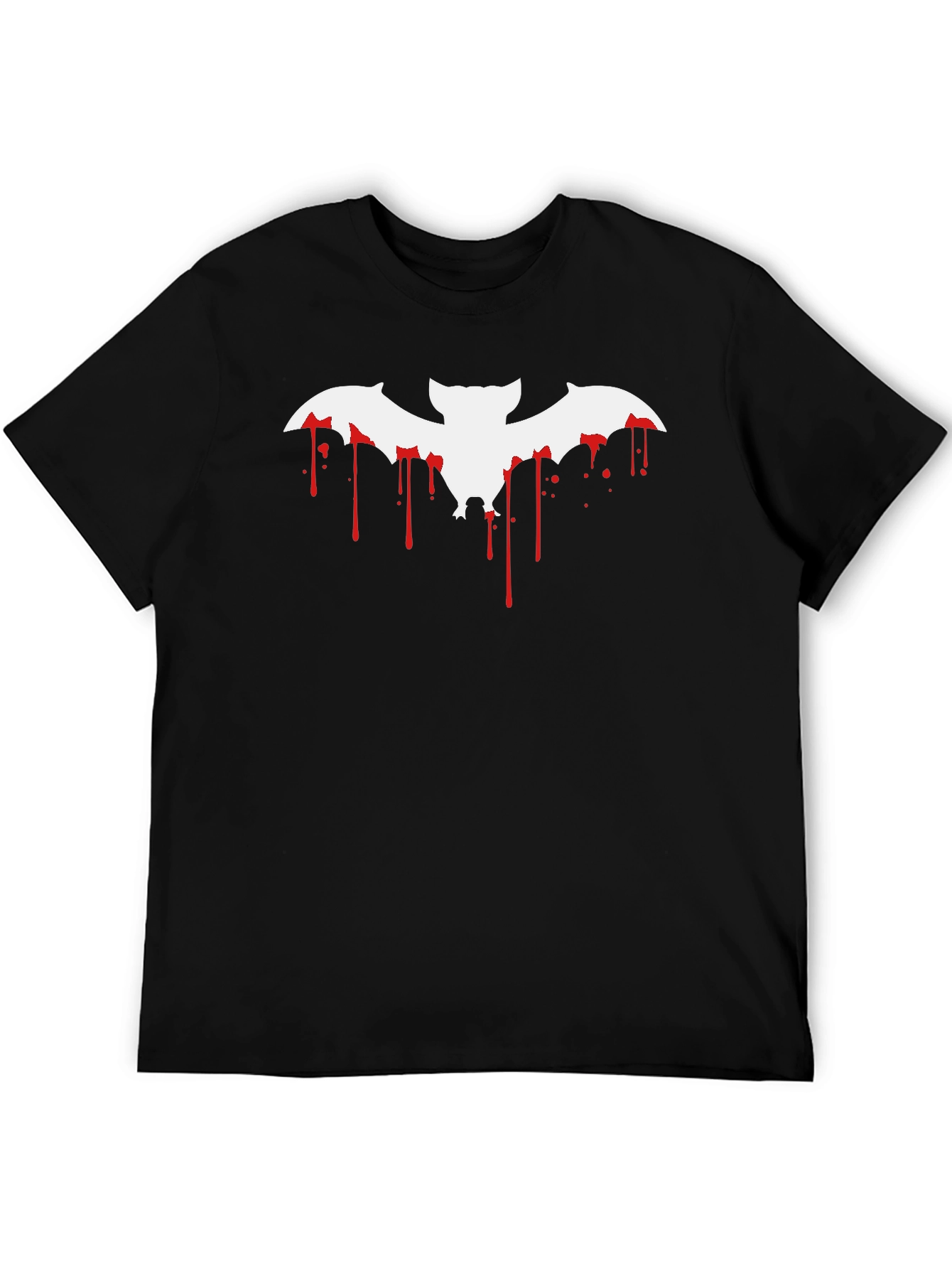Halloween Blood Drip Bat Graphic T-Shirt