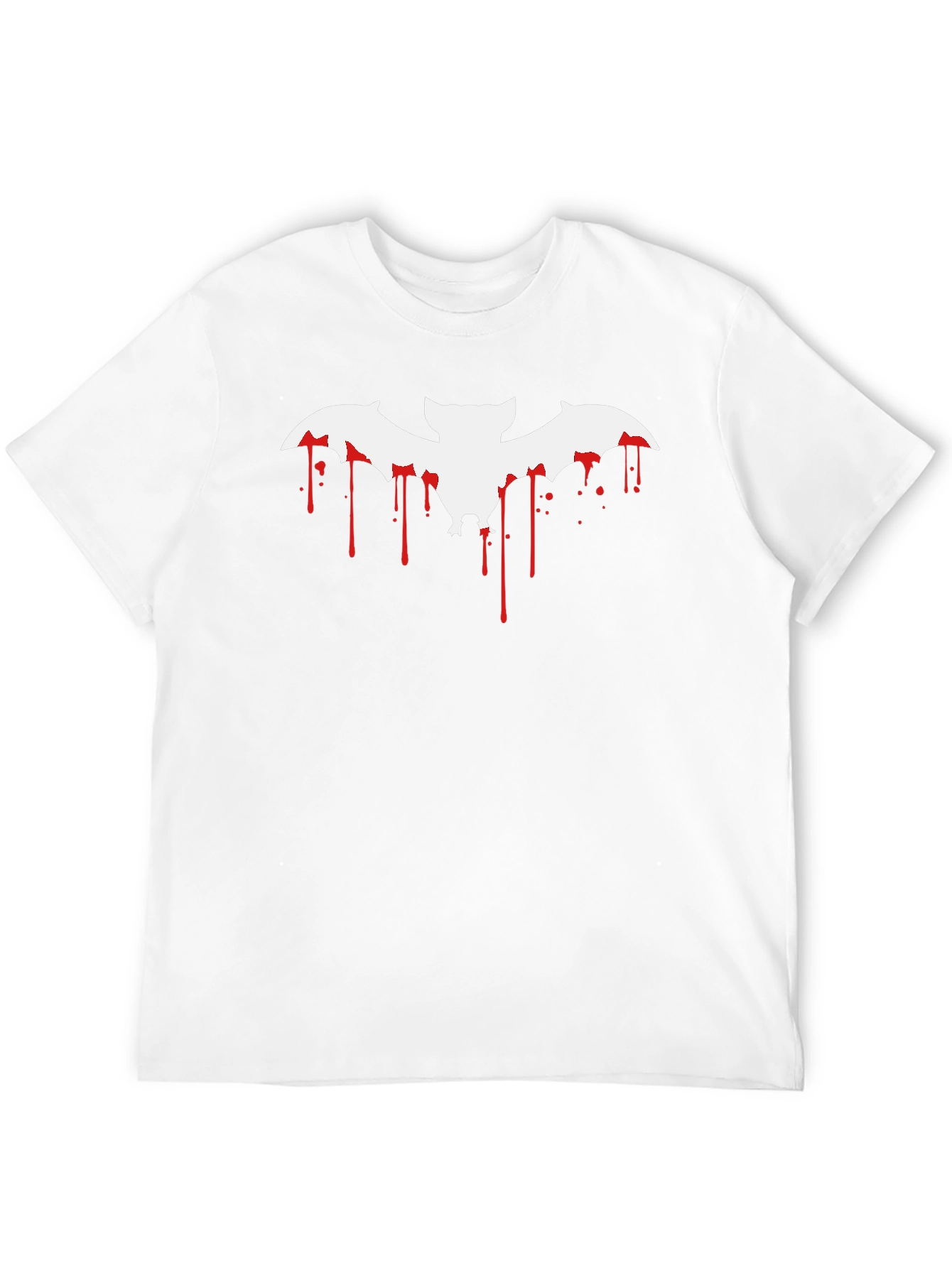 Halloween Blood Drip Bat Graphic T-Shirt