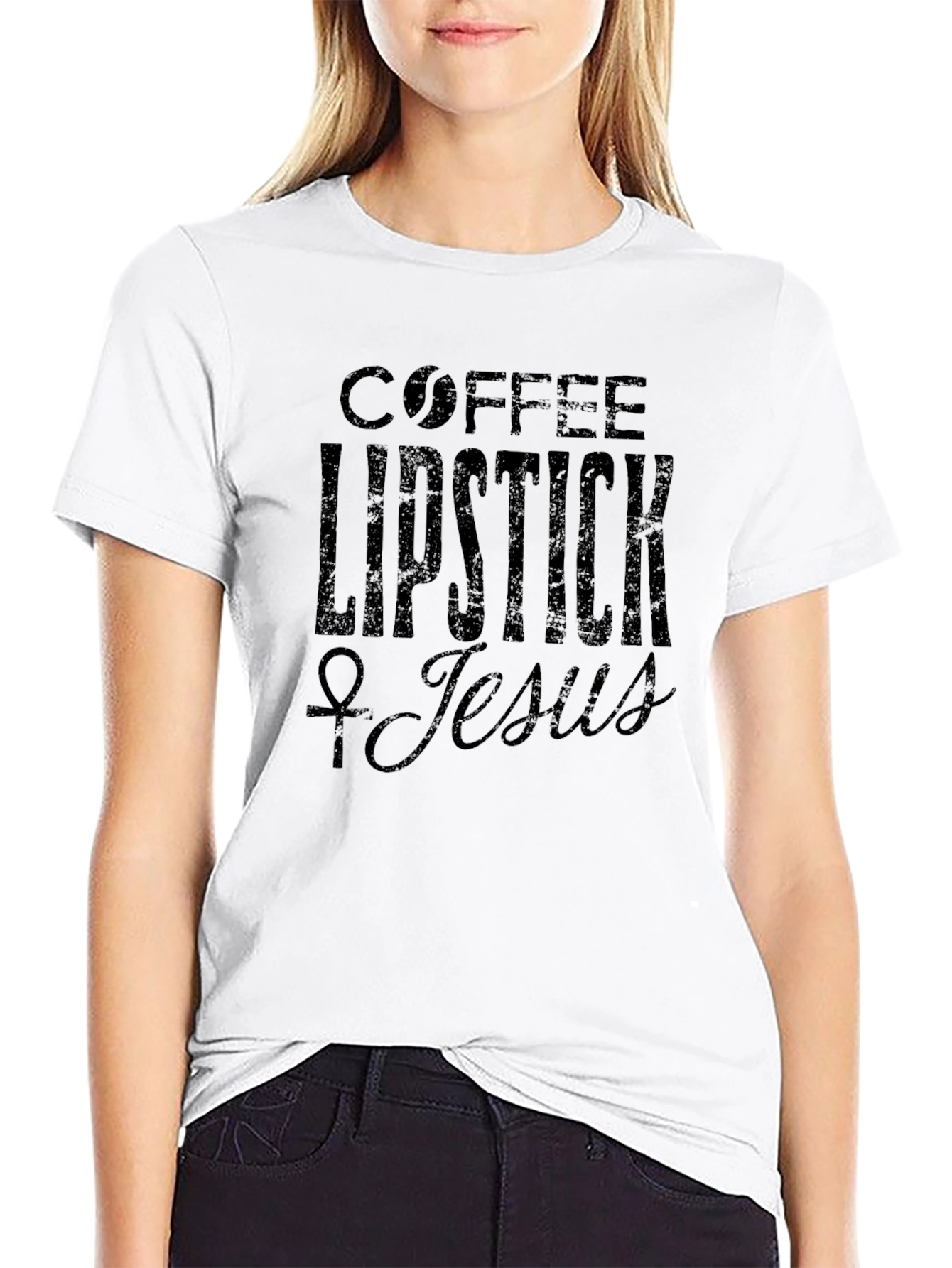 Coffee Lipstick Jesus Graphic Tee