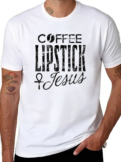 Coffee Lipstick Jesus Graphic Tee