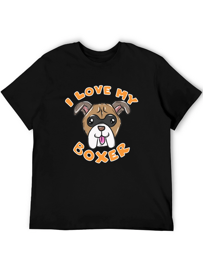 I Love My Boxer Dog Graphic Tee