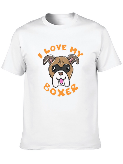 I Love My Boxer Dog Graphic Tee
