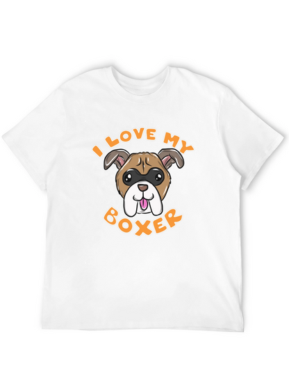 I Love My Boxer Dog Graphic Tee