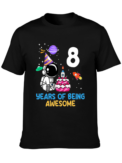 8th Birthday Astronaut Kids T-Shirt
