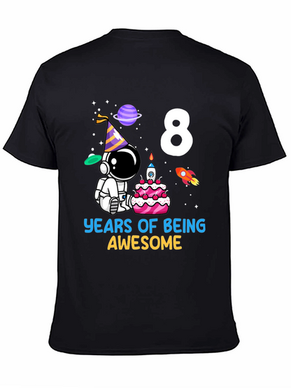 8th Birthday Astronaut Kids T-Shirt