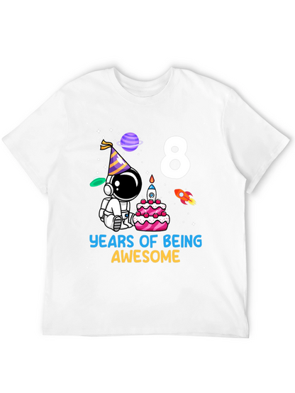 8th Birthday Astronaut Kids T-Shirt