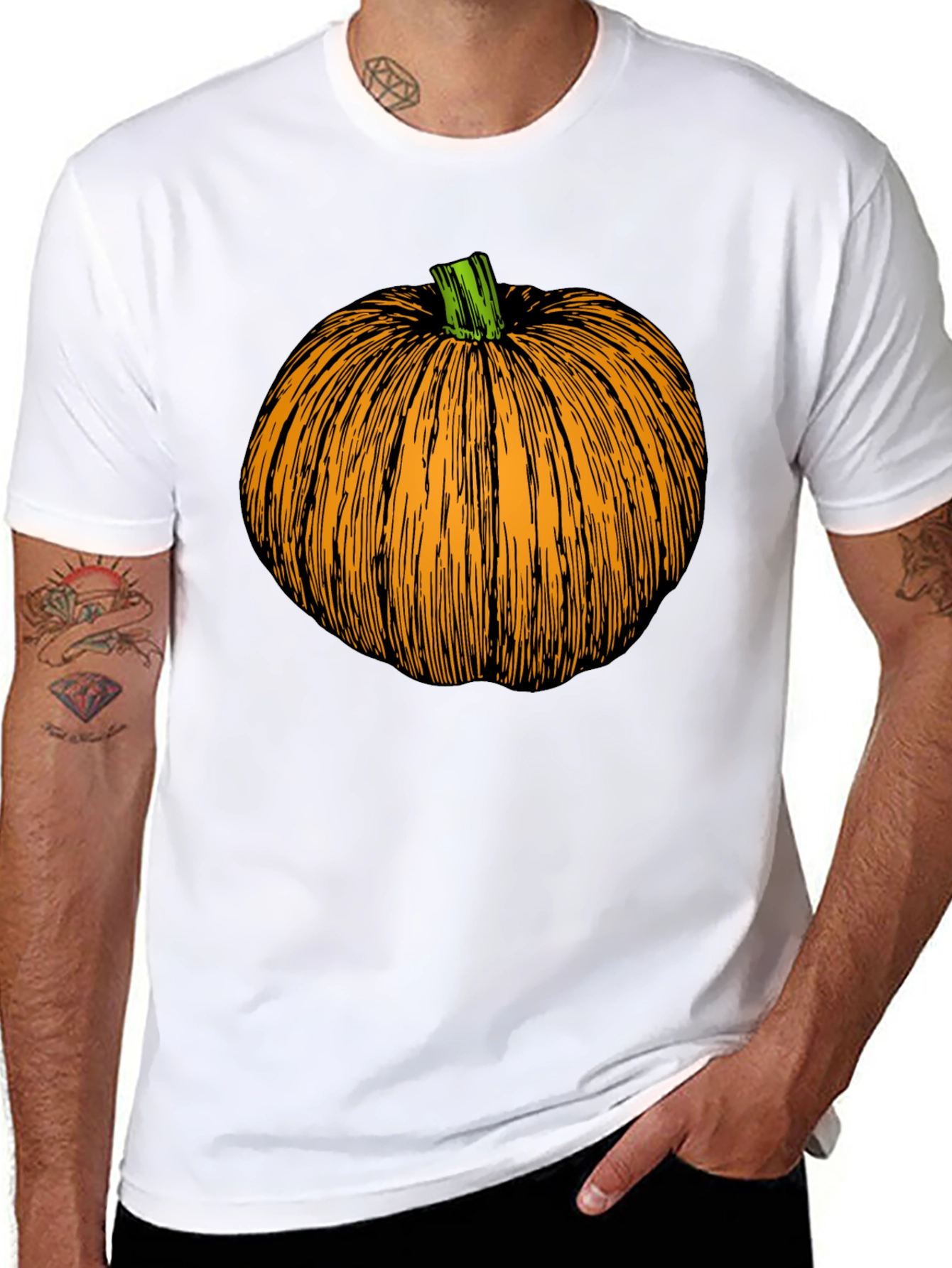 Pumpkin Graphic Black T-Shirt
