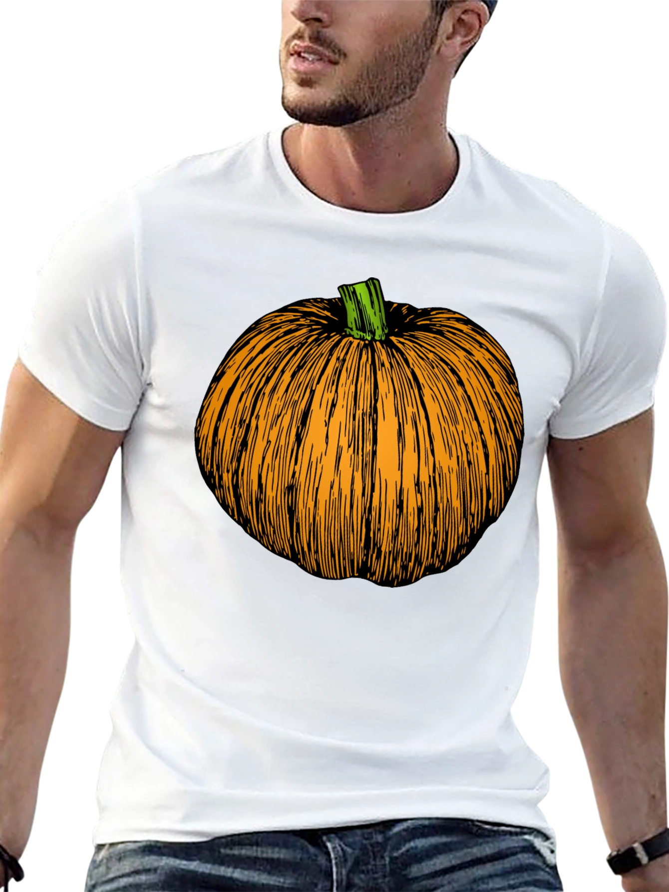 Pumpkin Graphic Black T-Shirt