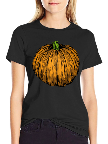 Pumpkin Graphic Black T-Shirt