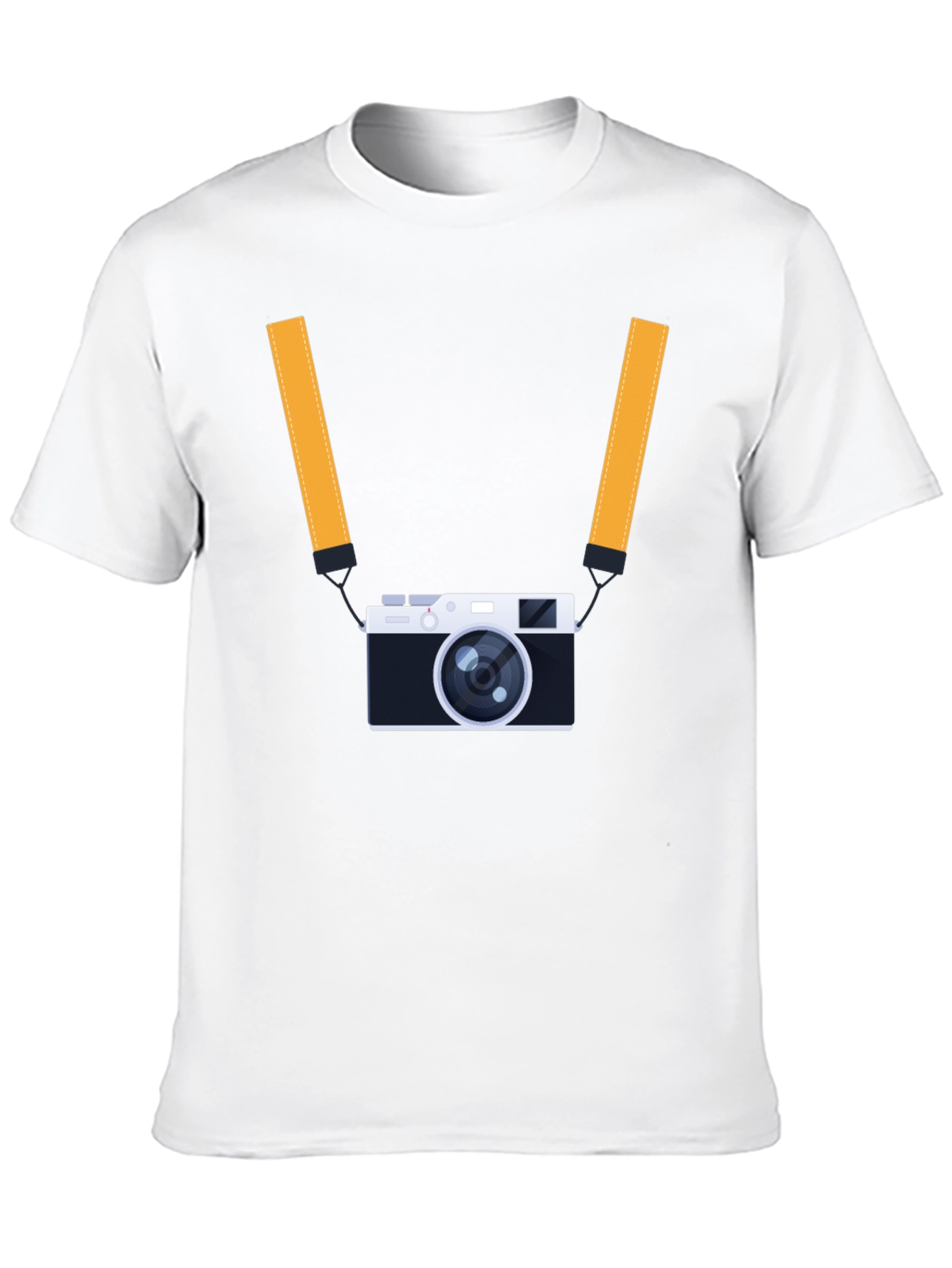 Mens Black T-Shirt with Camera Graphic