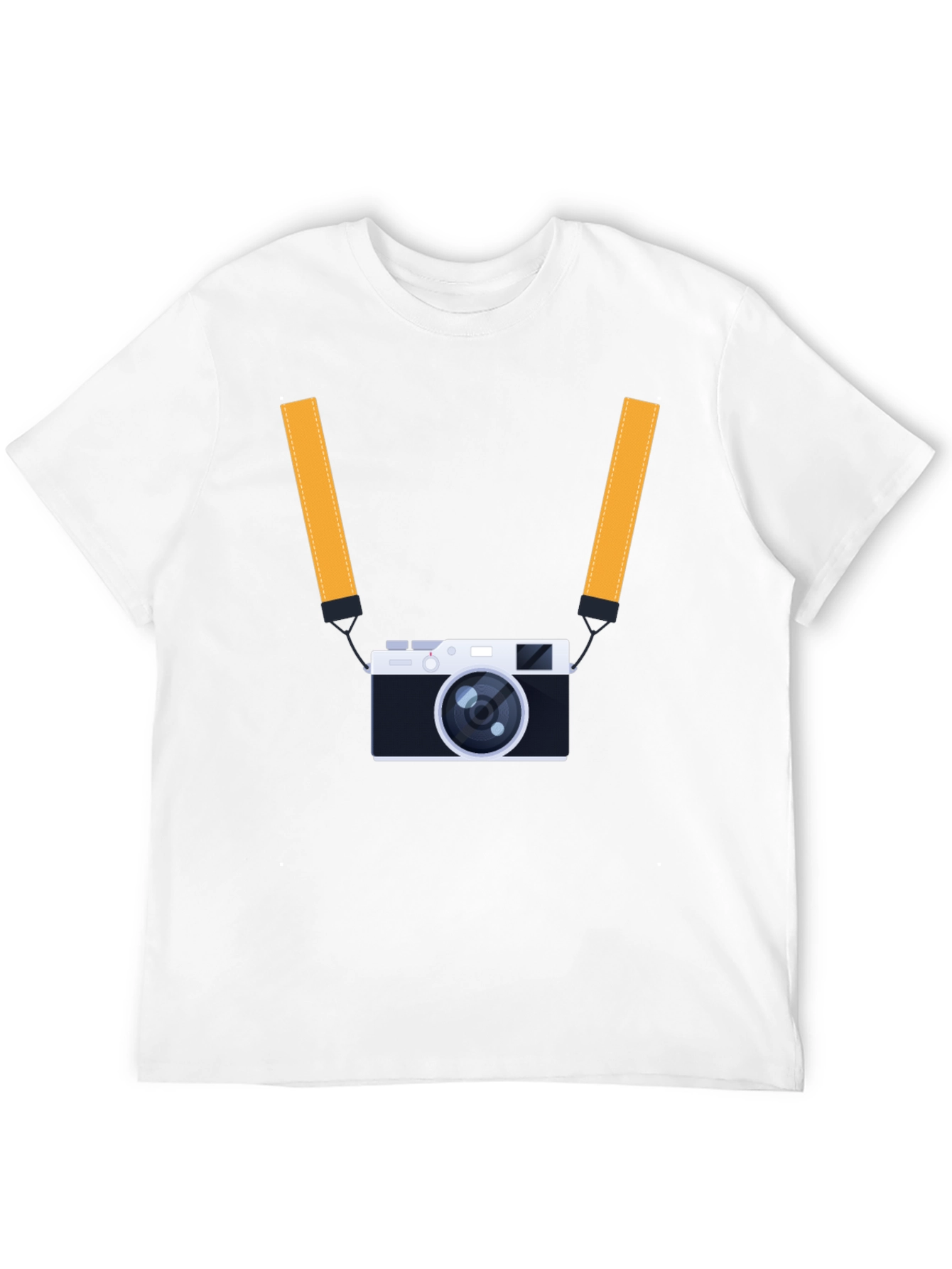 Mens Black T-Shirt with Camera Graphic