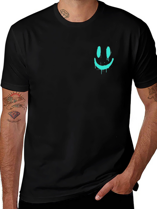 Cool Dripping Smiley Face Graphic Tee