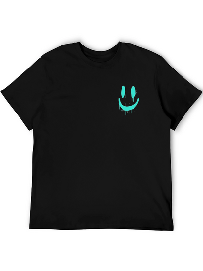 Cool Dripping Smiley Face Graphic Tee