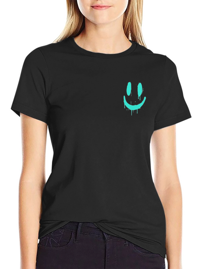 Cool Dripping Smiley Face Graphic Tee