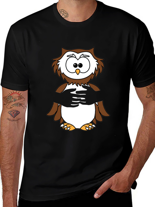 Owl Hug T-Shirt -  Cozy & Fun Design