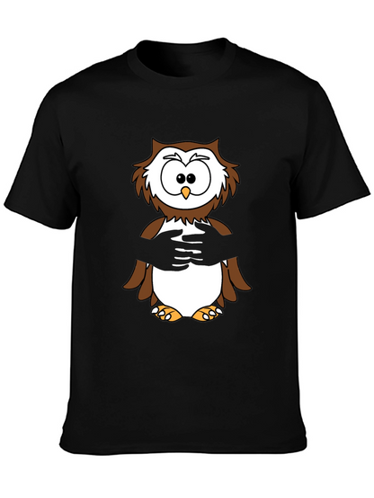 Owl Hug T-Shirt -  Cozy & Fun Design