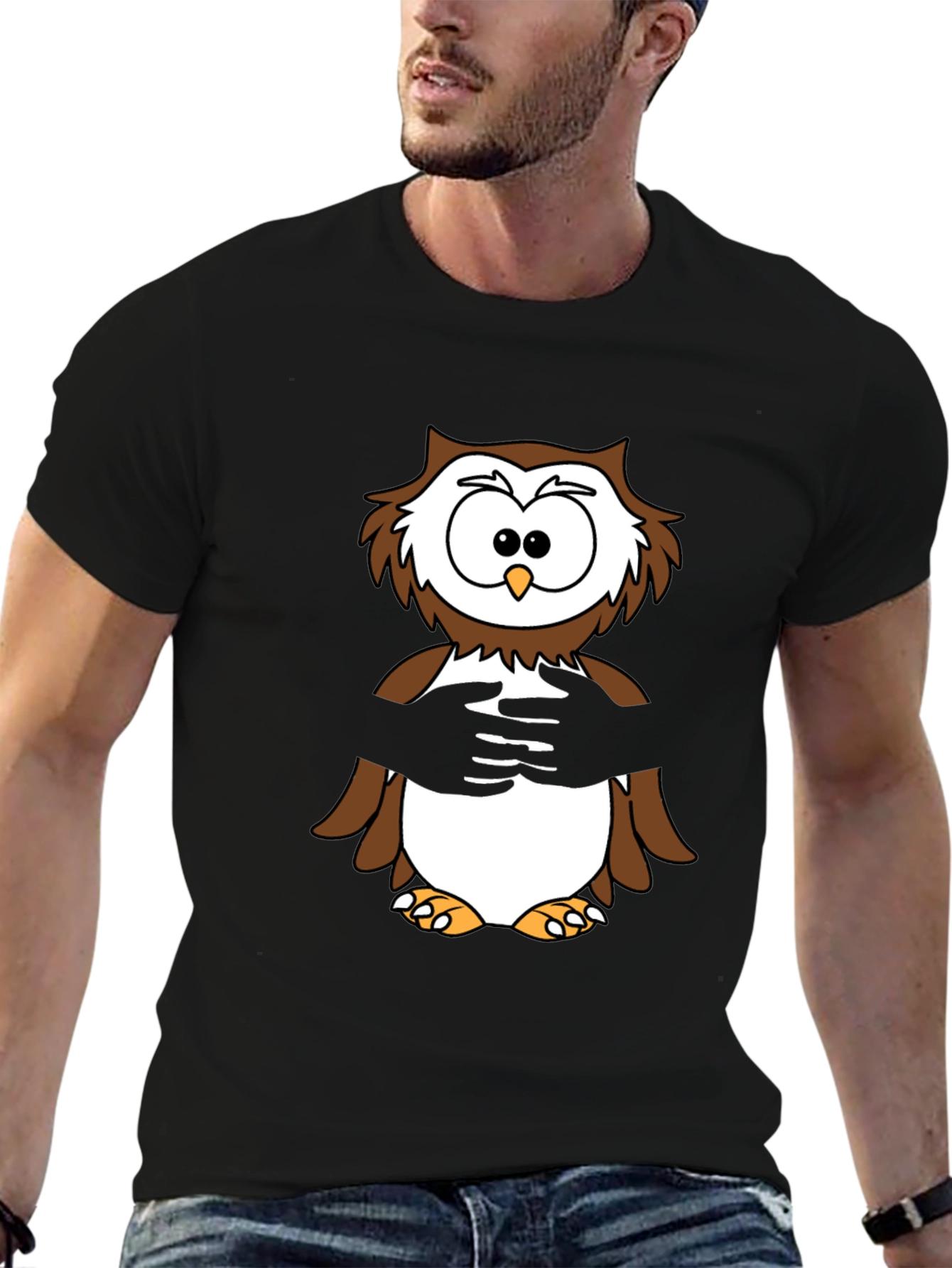 Owl Hug T-Shirt -  Cozy & Fun Design