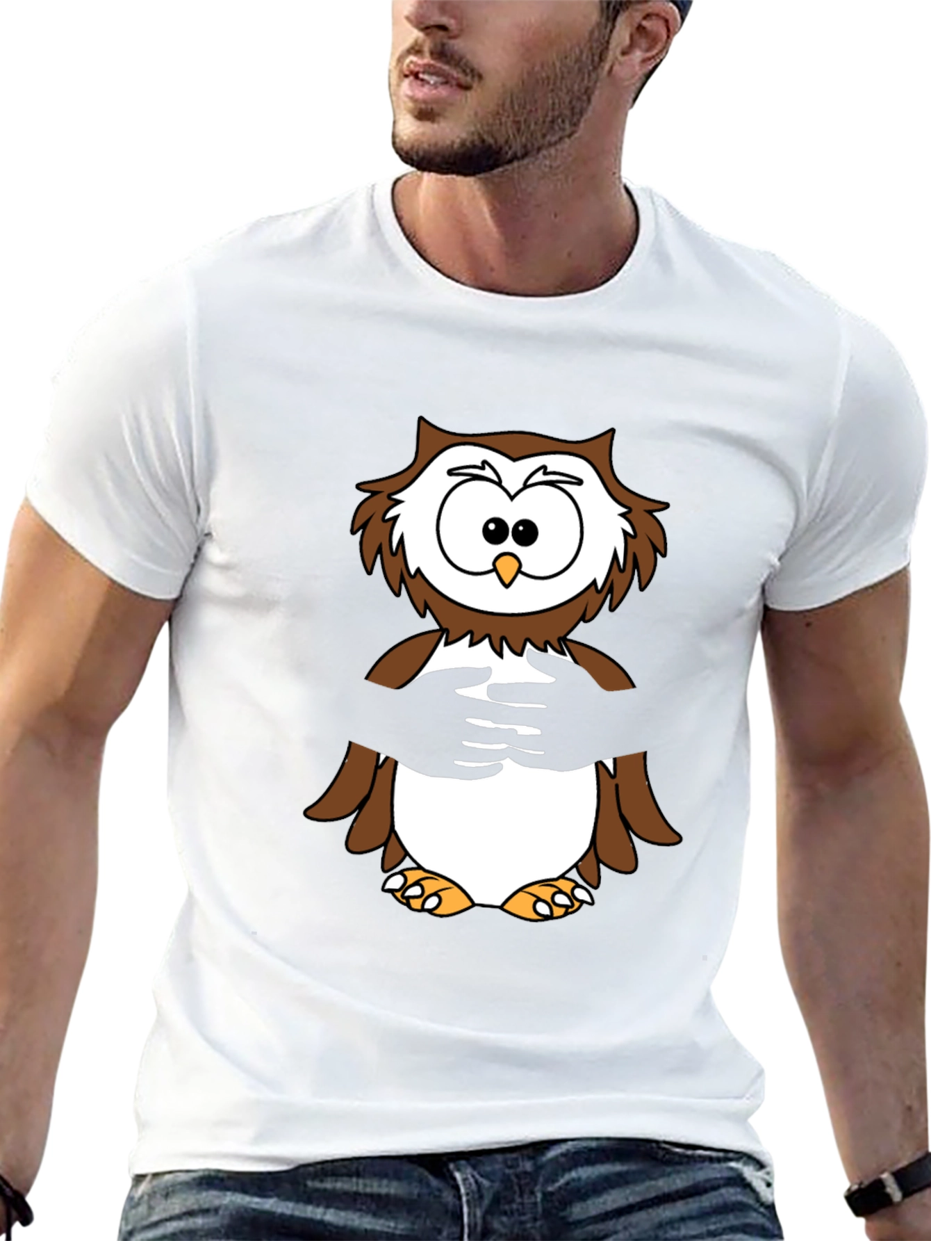 Owl Hug T-Shirt -  Cozy & Fun Design