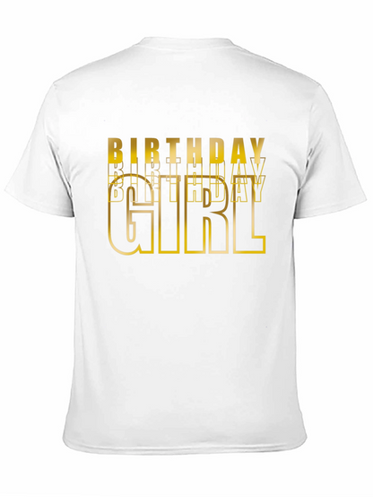 Birthday Girl Graphic Tee - Black Cotton T-Shirt