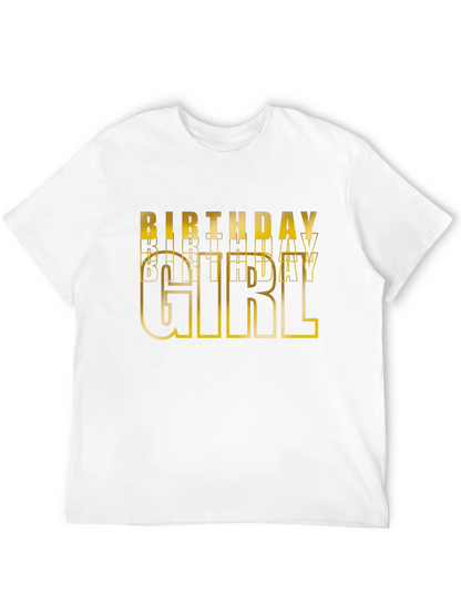 Birthday Girl Graphic Tee - Black Cotton T-Shirt