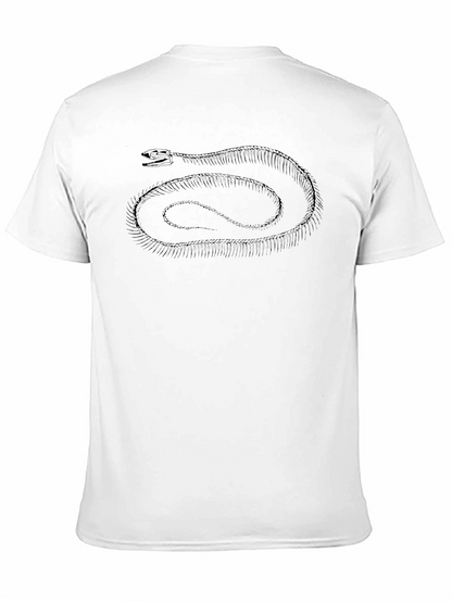 Snake Skeleton Graphic Tee - Black