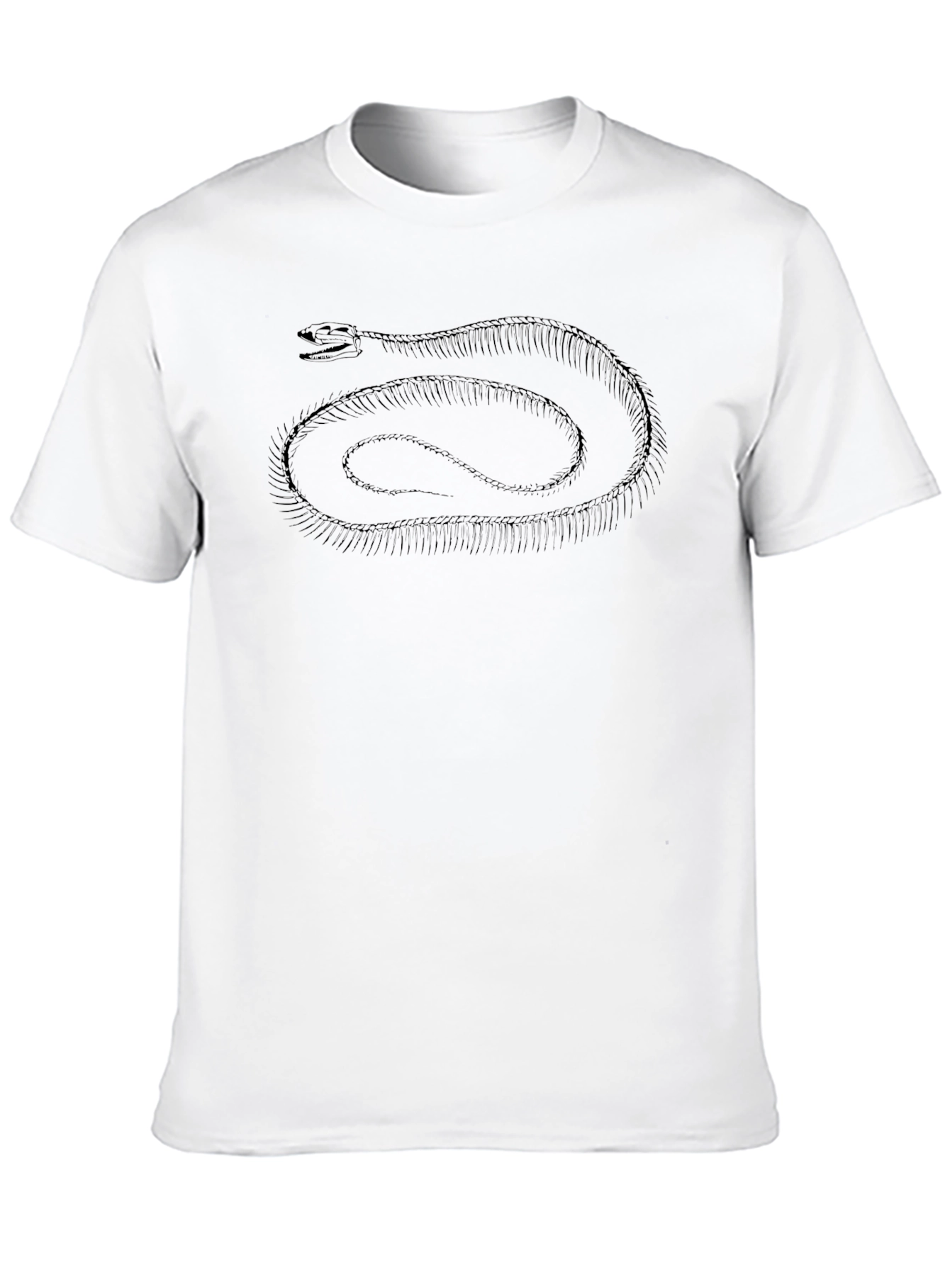 Snake Skeleton Graphic Tee - Black