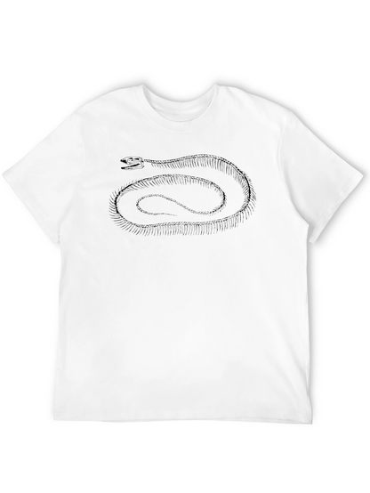 Snake Skeleton Graphic Tee - Black