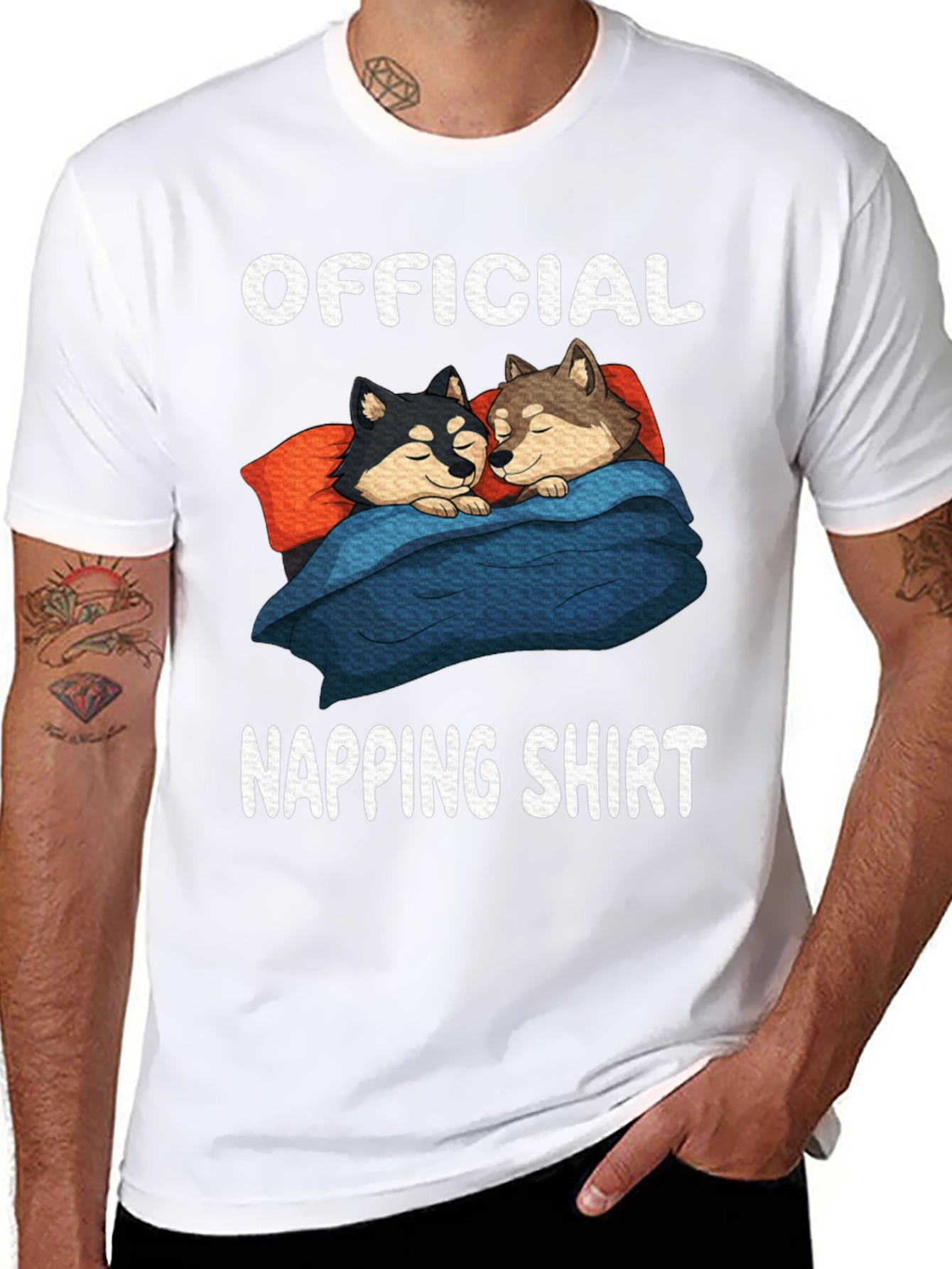 Official Napping Shirt with Sleeping Dogs