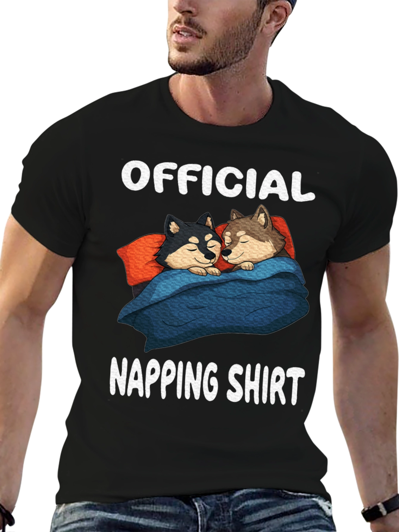 Official Napping Shirt with Sleeping Dogs