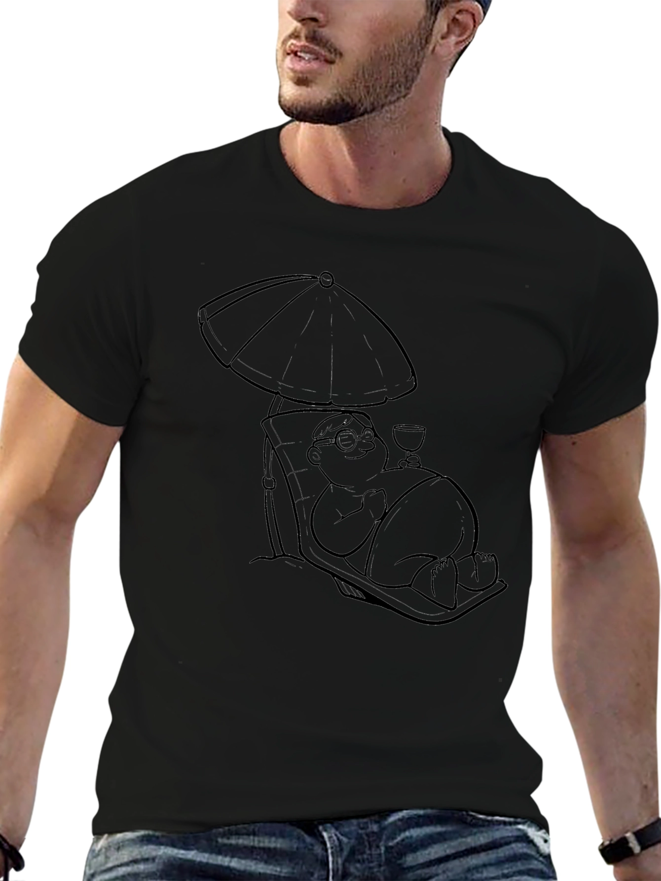 Relaxing Beach T-Shirt - Cartoon Design