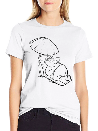 Relaxing Beach T-Shirt - Cartoon Design