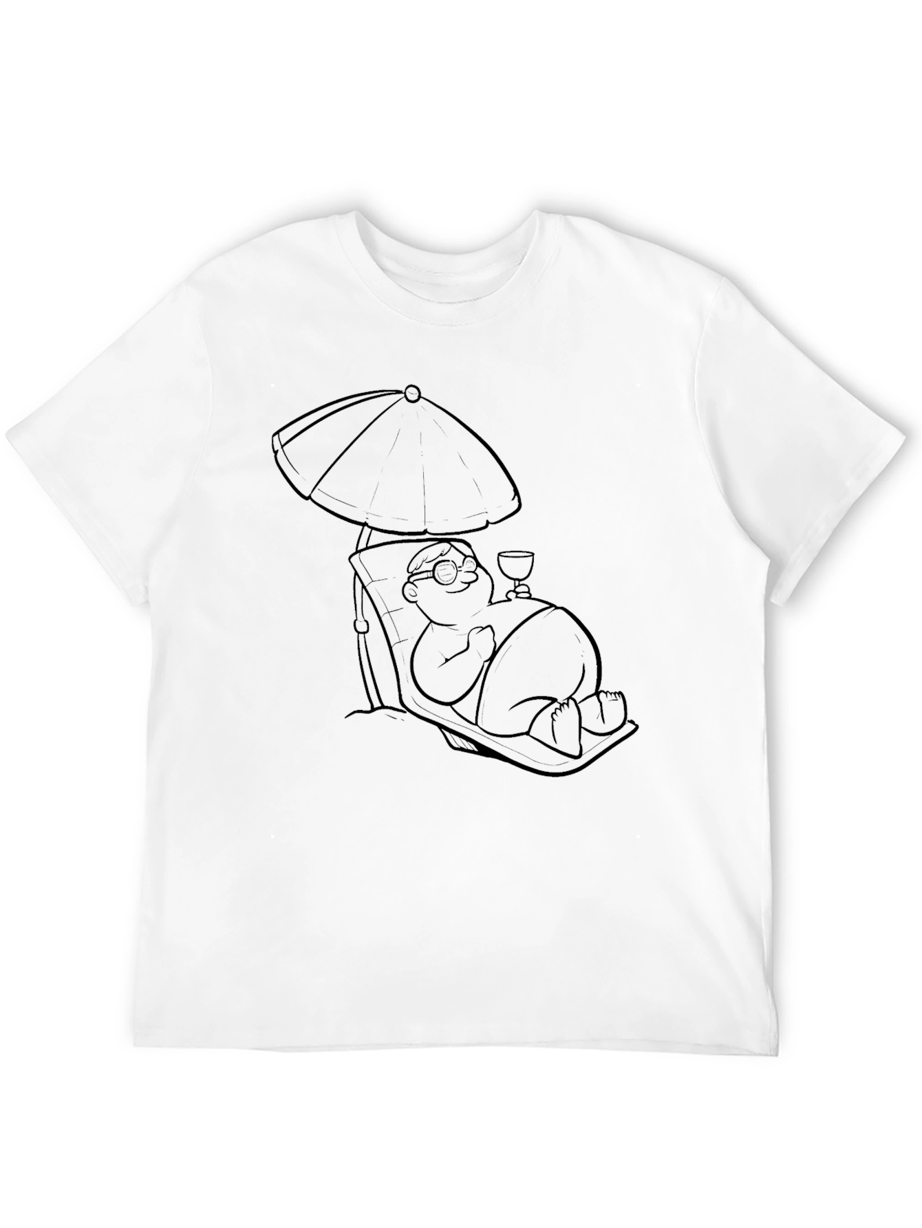 Relaxing Beach T-Shirt - Cartoon Design