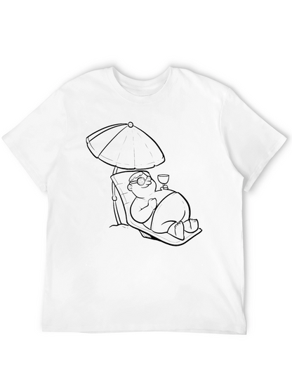 Relaxing Beach T-Shirt - Cartoon Design