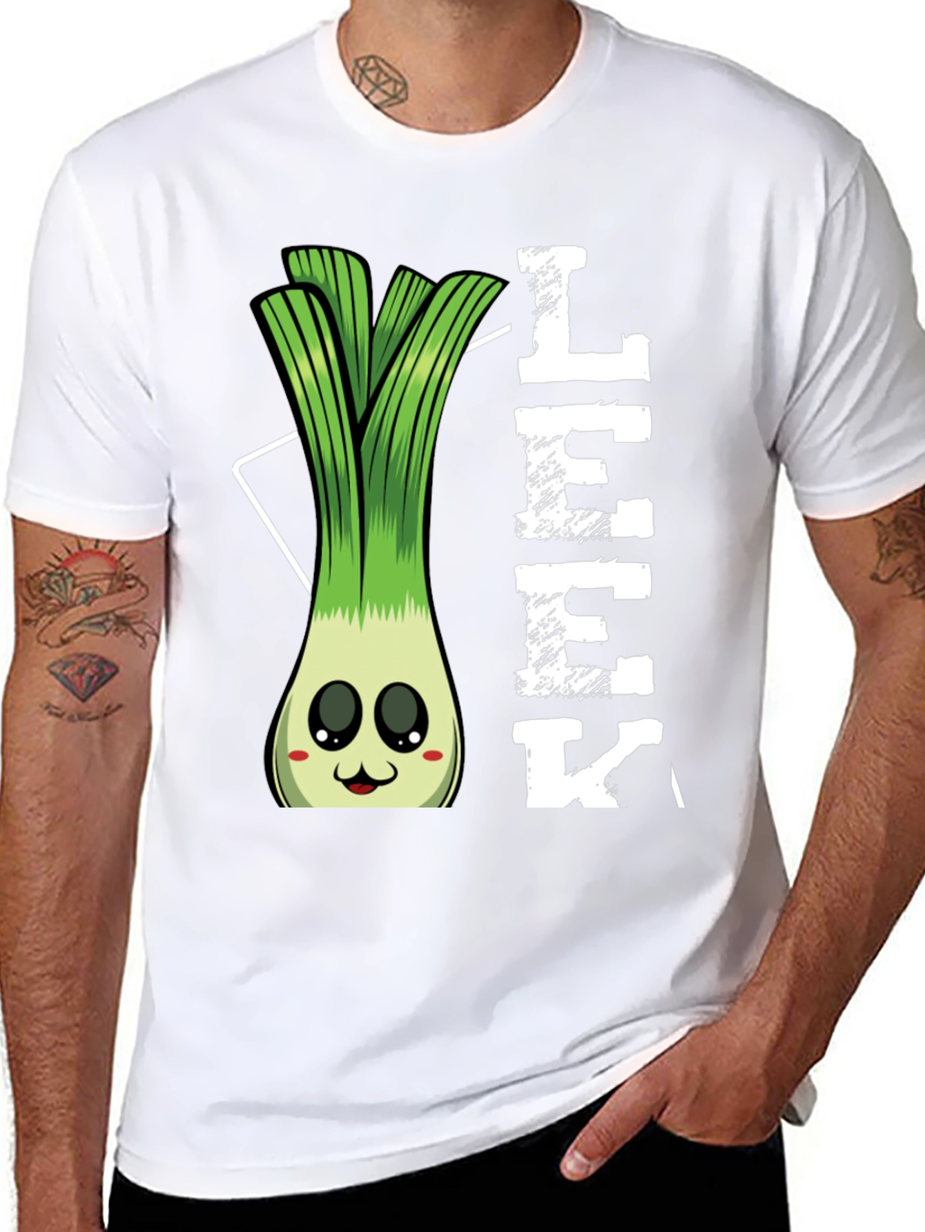 Funny Leek Cartoon T-Shirt