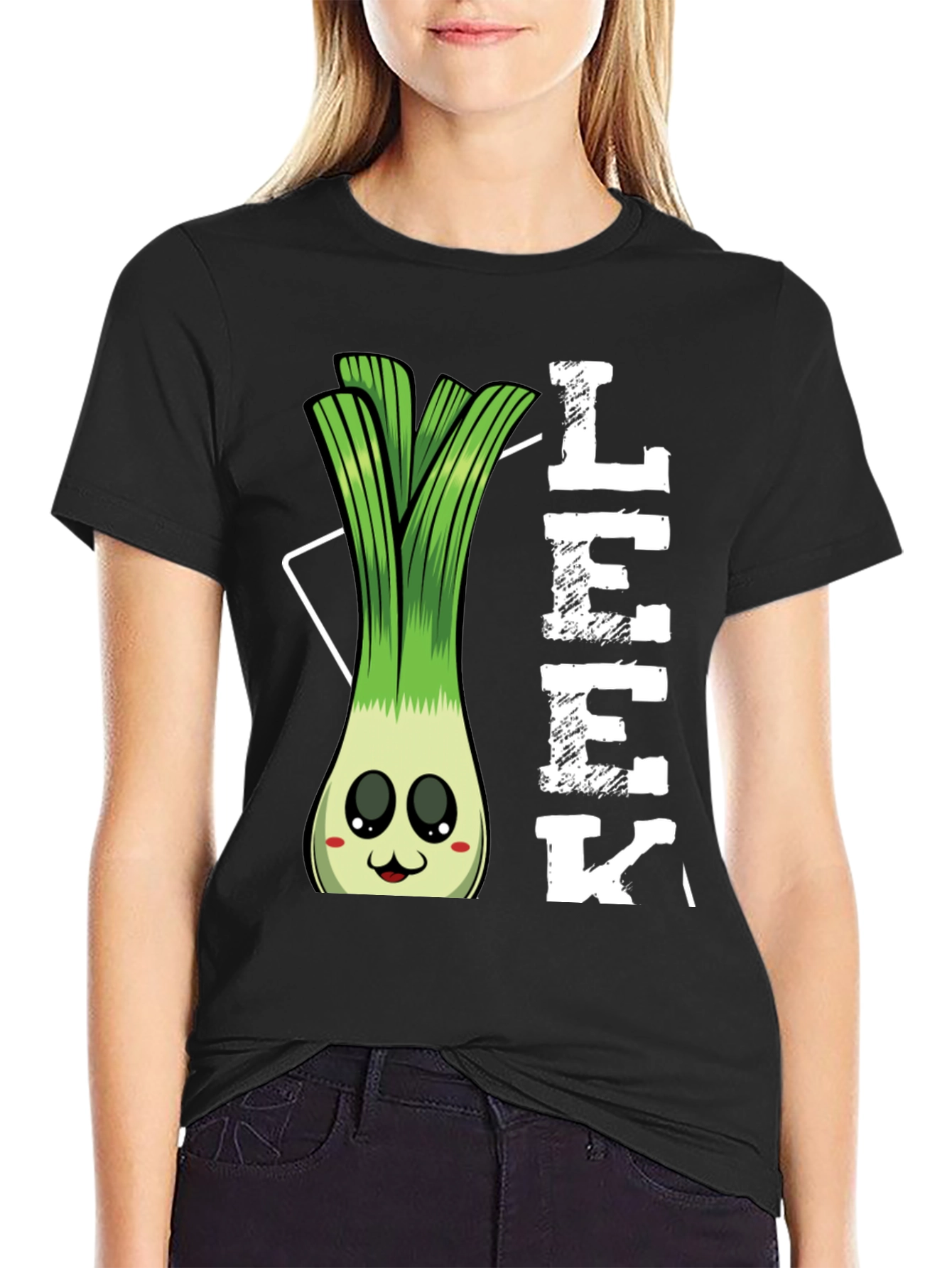Funny Leek Cartoon T-Shirt