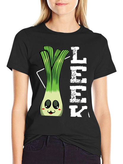 Funny Leek Cartoon T-Shirt