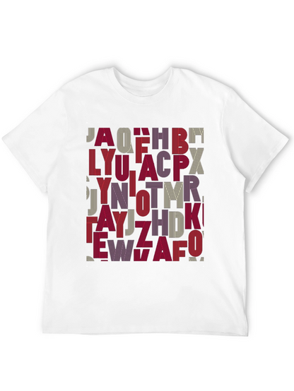Alphabet Design Tee - Stylish Graphic Print Shirt
