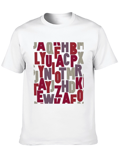 Alphabet Design Tee - Stylish Graphic Print Shirt
