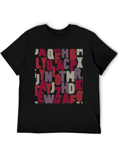 Alphabet Design Tee - Stylish Graphic Print Shirt