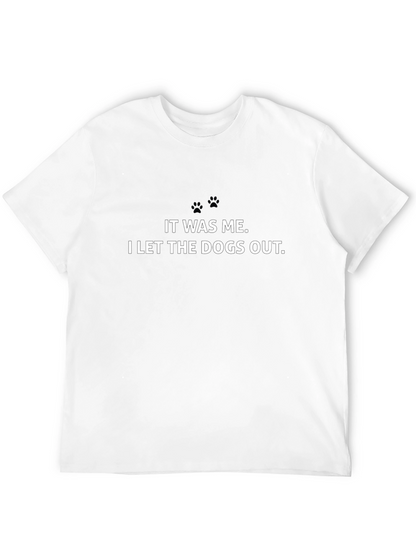 Funny I Let The Dogs Out Black T-Shirt