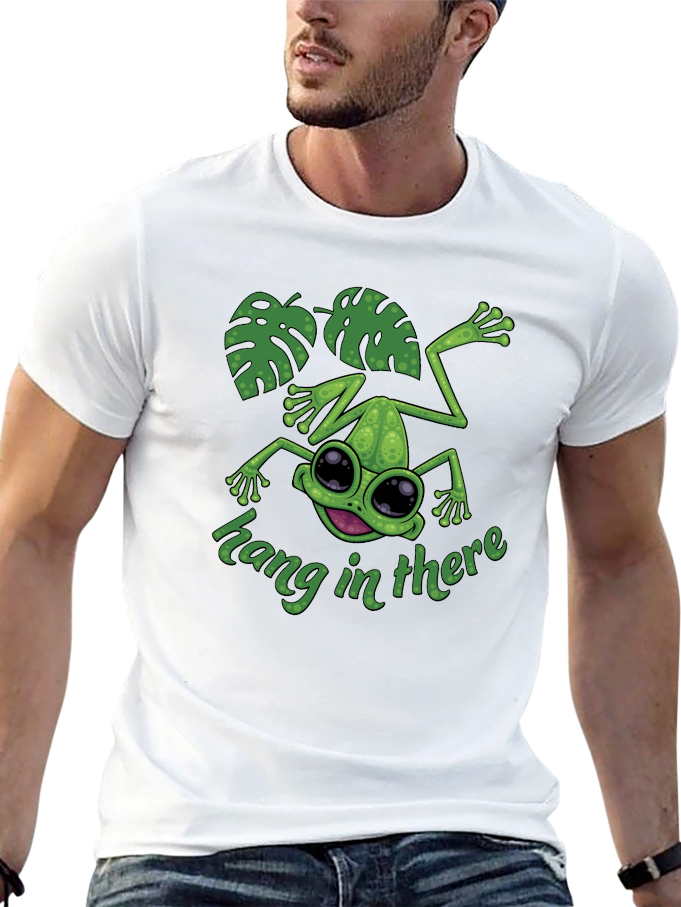 Hang In There Frog T-Shirt - Cute Graphic Tee