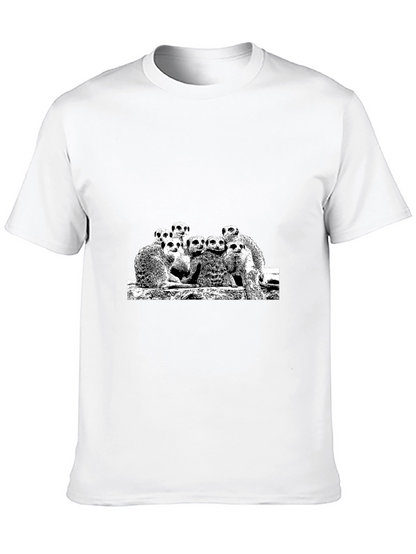 Meerkat Family Graphic Black Tee